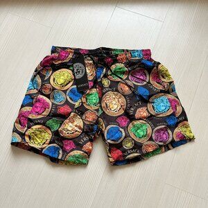 Men brand new multicolor medusa Versace swim trunks